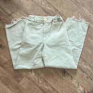 Girls ZARA Marine Jeans Size: 11-12 Color: Light Green